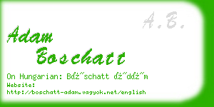 adam boschatt business card